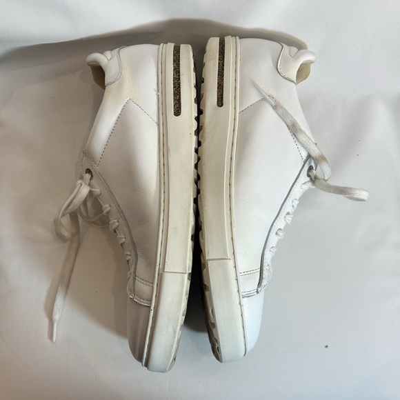 BIRKENSTOCK Sz 41 or 10 Bend Low White Lace-Up Leather Sneakers - Picture 8 of 11